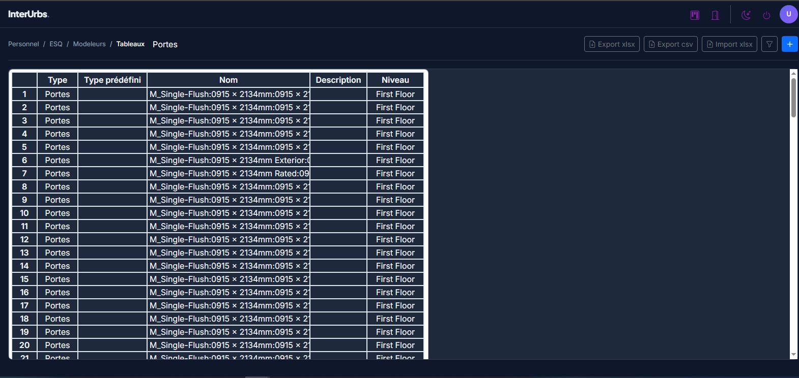 Tableau export